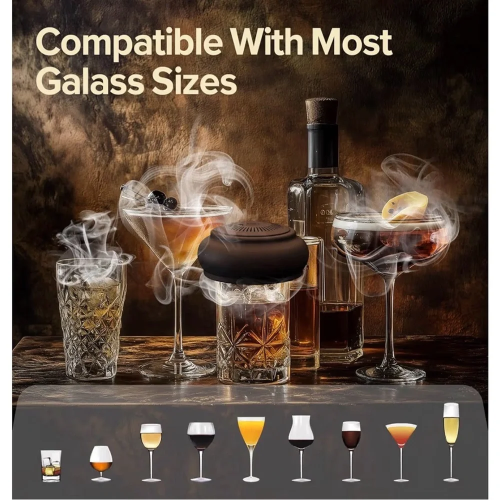 Electric Whiskey cocktail Smoker LU-11 home bar flavor infusion kit gift party